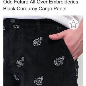 Odd Future black corduroy cargo pants